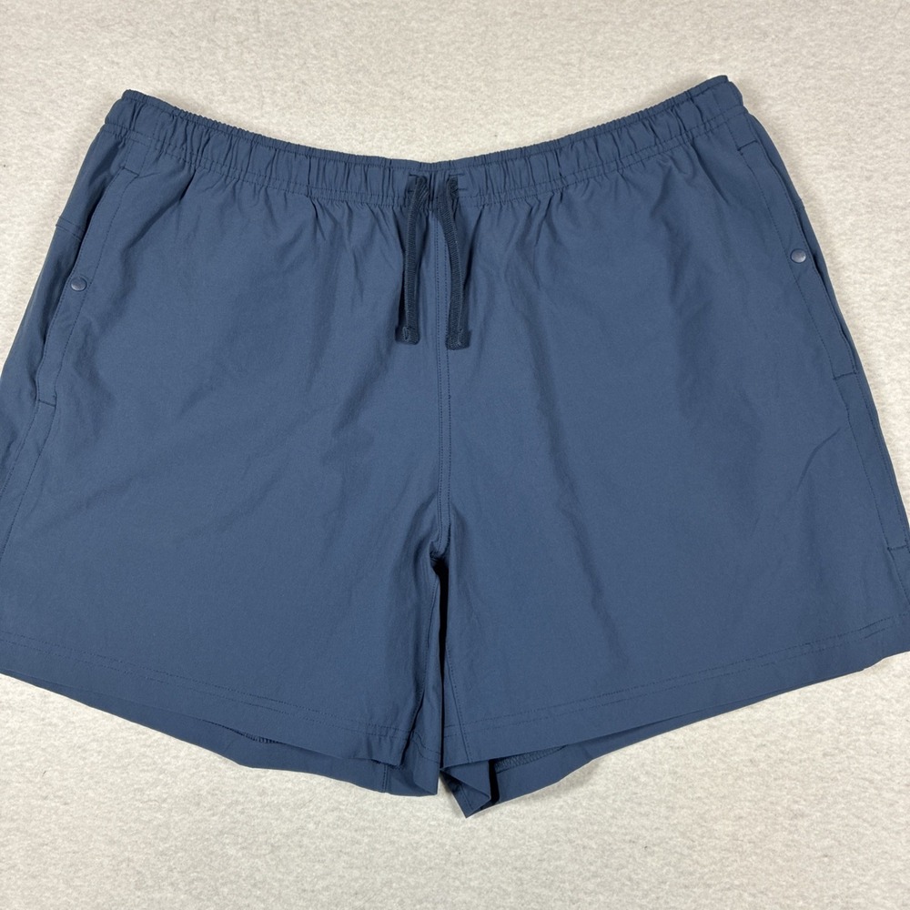 REI Co Op Mens Active Pursuits 6" Shorts XL Blue Unined Stretch Hiking Running‎